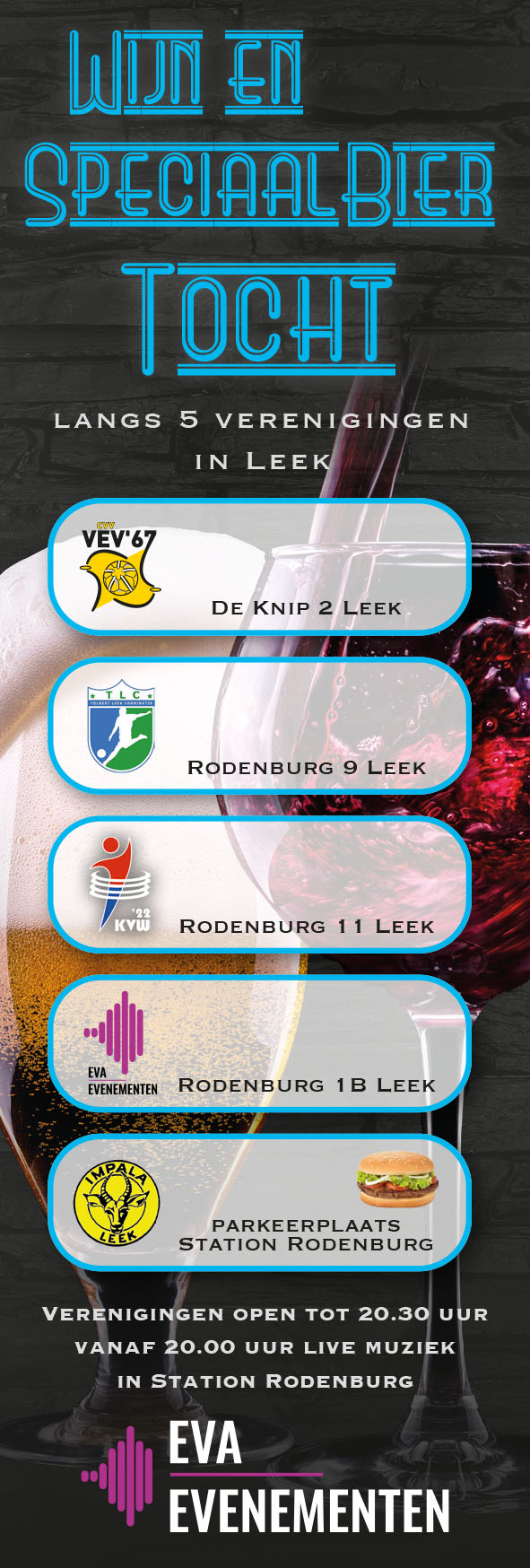 EVA Bier- en wijntour Stempelkaart